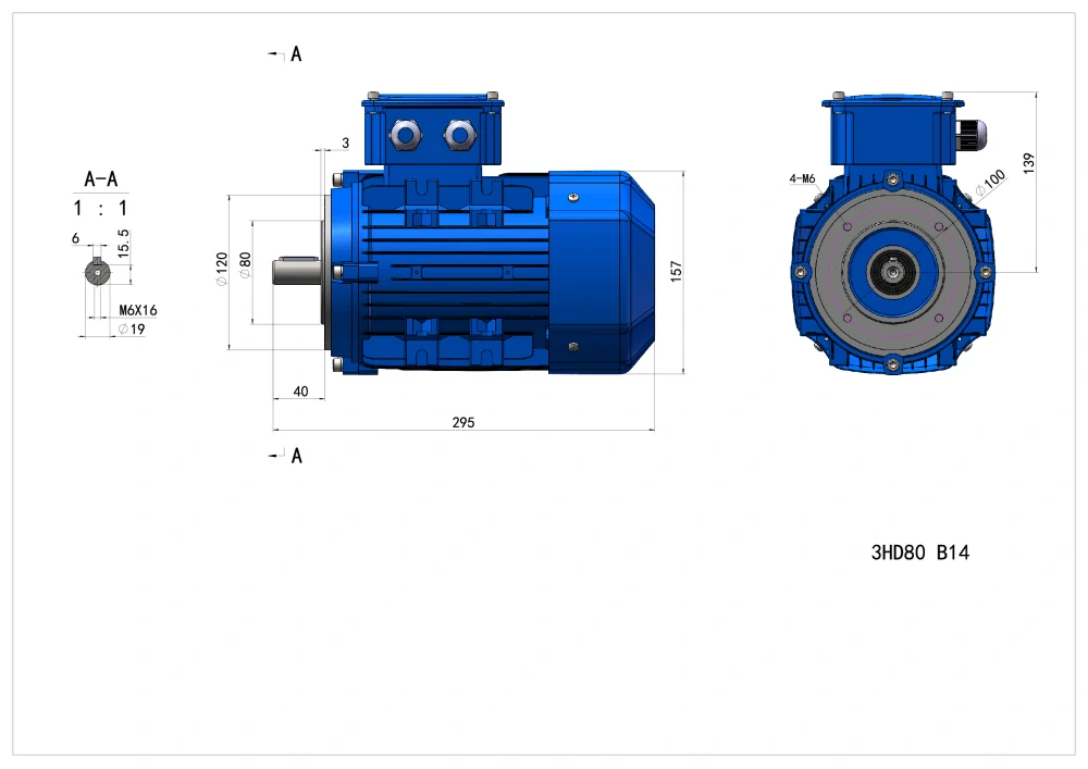 Elektromotor 3HD803-2 1,5kW, 2890ot.