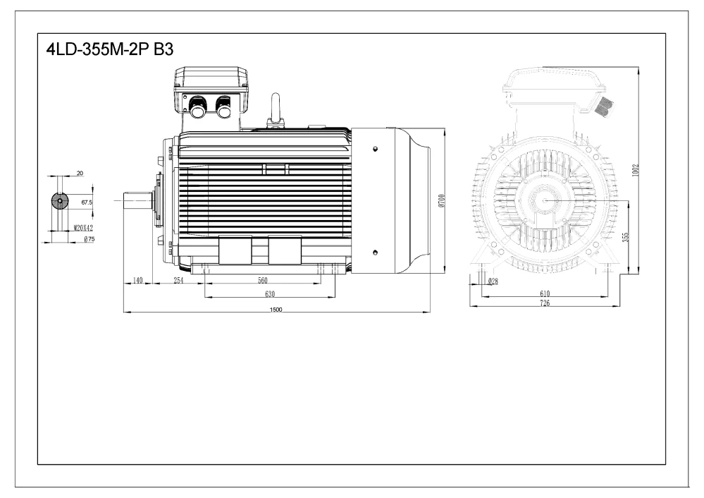 Elektromotor 4LD355M-2 250kW, 2980ot.