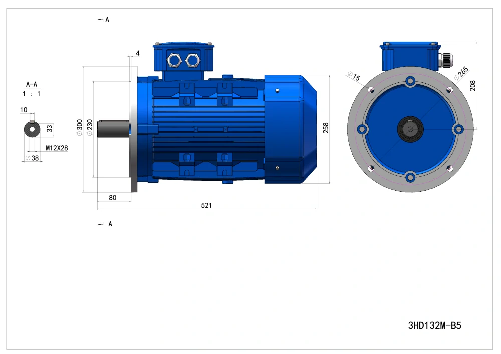 Elektromotor 3HD132M3-2 11kW, 2940ot.