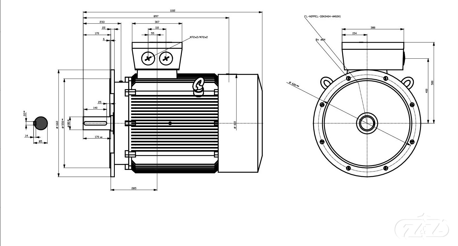 Elektromotor INNOMOTICS, 75kW, 738ot., 1LE1503-3AD23-4FA4