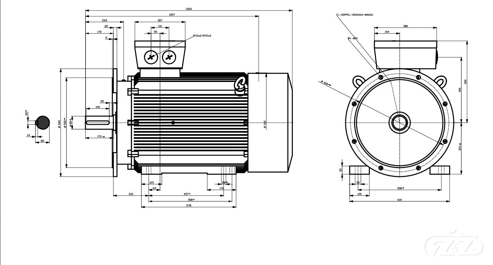 Elektromotor INNOMOTICS, 110kW, 738ot., 1LE1503-3AD53-4JA4