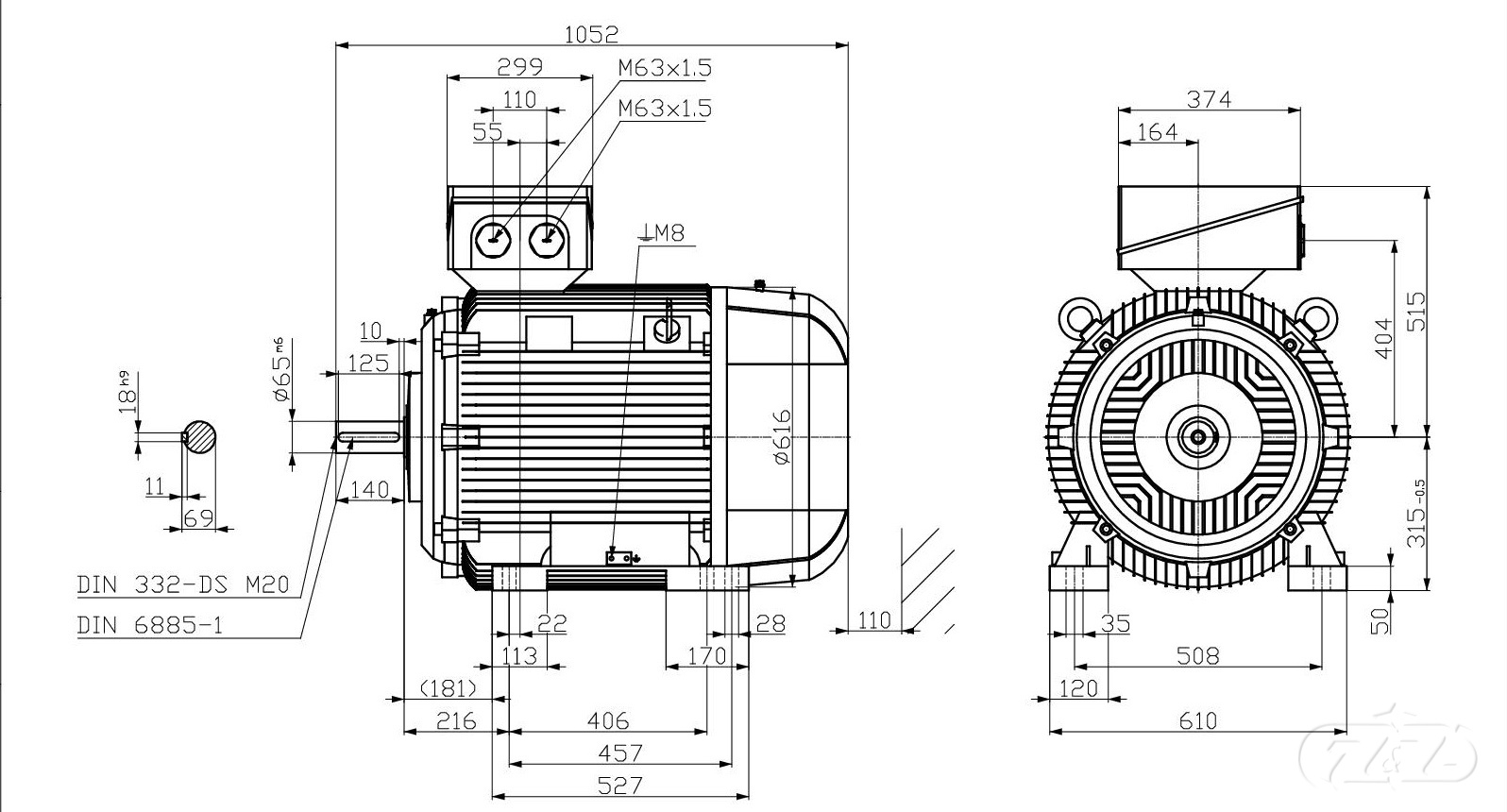 Elektromotor INNOMOTICS, 110kW, 2982ot., 1LE1503-3AA03-4AA4
