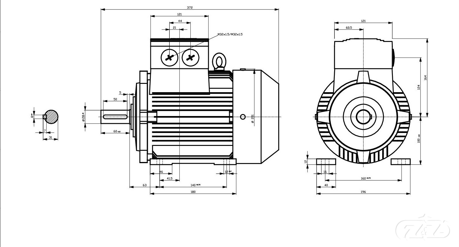 Elektromotor INNOMOTICS, 3kW, 2910ot., 1LE1603-1AA42-2AB4