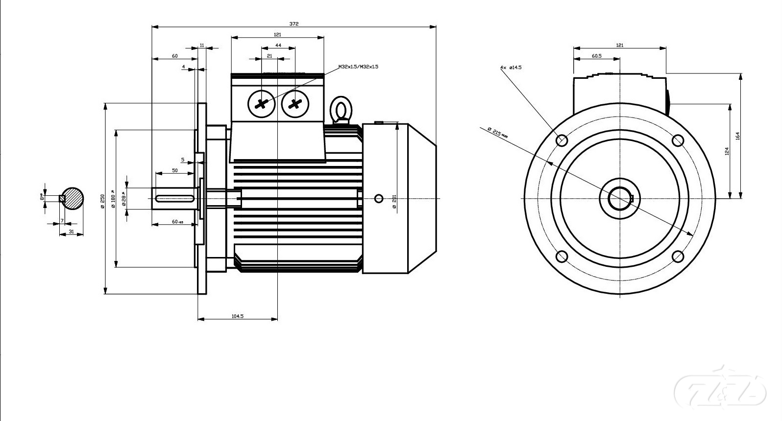 Elektromotor INNOMOTICS, 3kW, 2910ot., 1LE1603-1AA42-2FB4