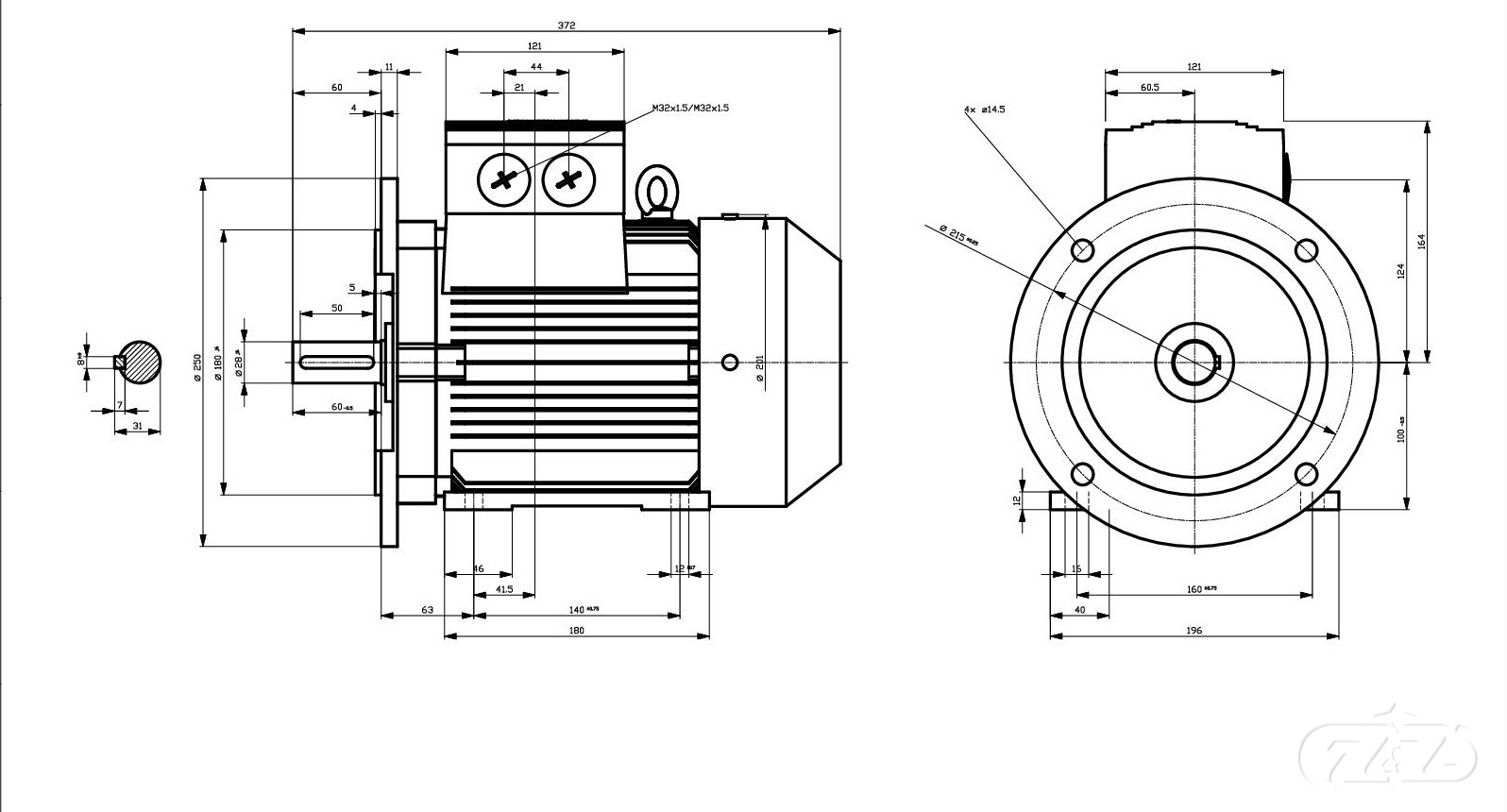 Elektromotor INNOMOTICS, 3kW, 2910ot., 1LE1603-1AA42-2JB4
