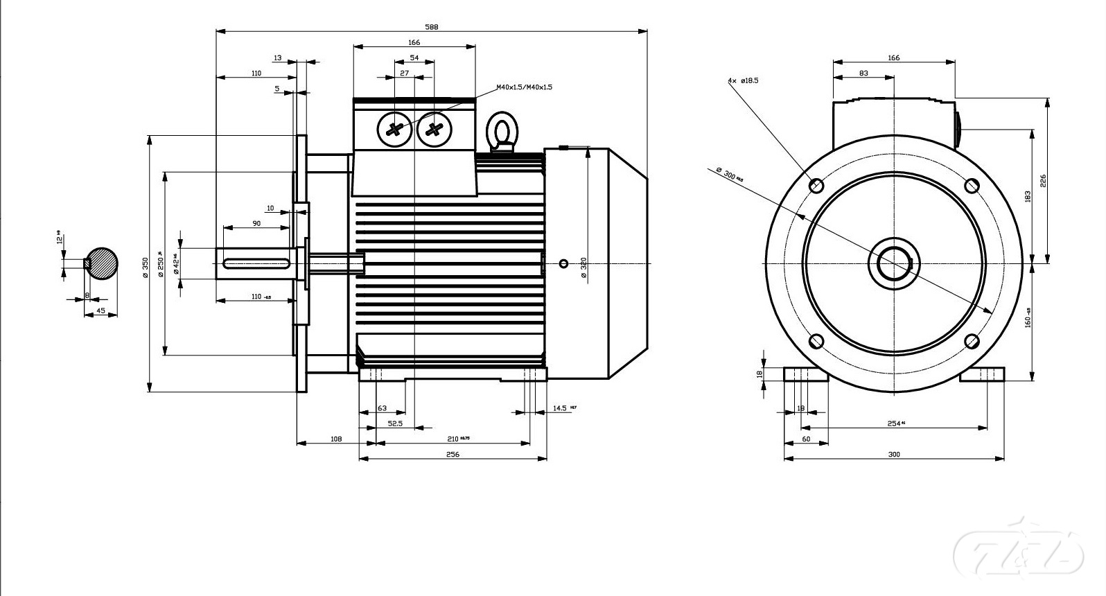 Elektromotor INNOMOTICS, 15kW, 2940ot., 1LE1603-1DA33-4JB4