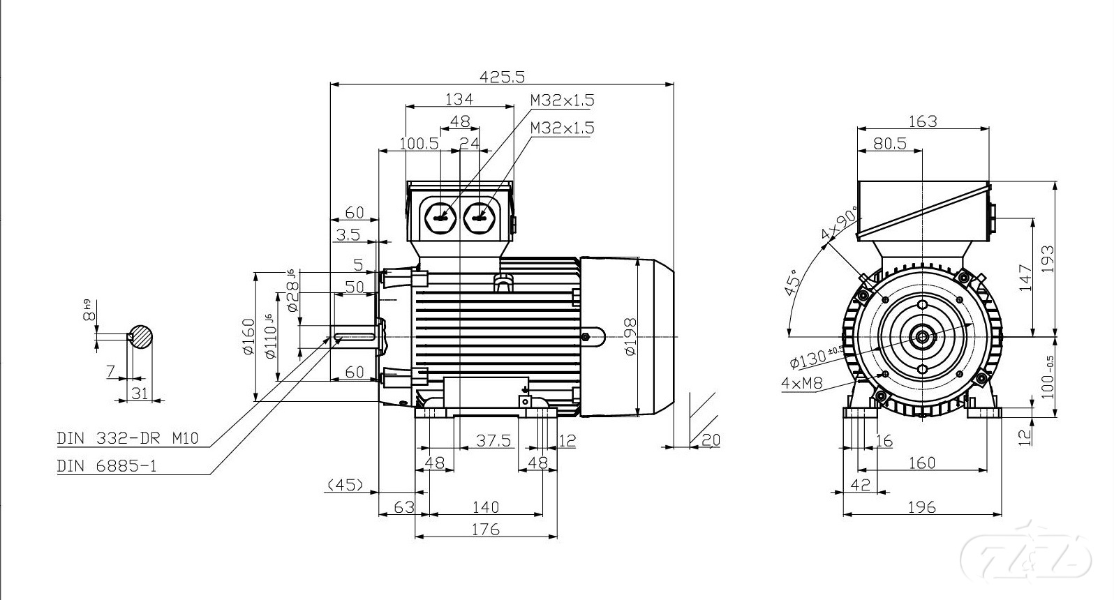 Elektromotor INNOMOTICS, 3kW, 1450ot., 1LE1603-1AB52-2NB4