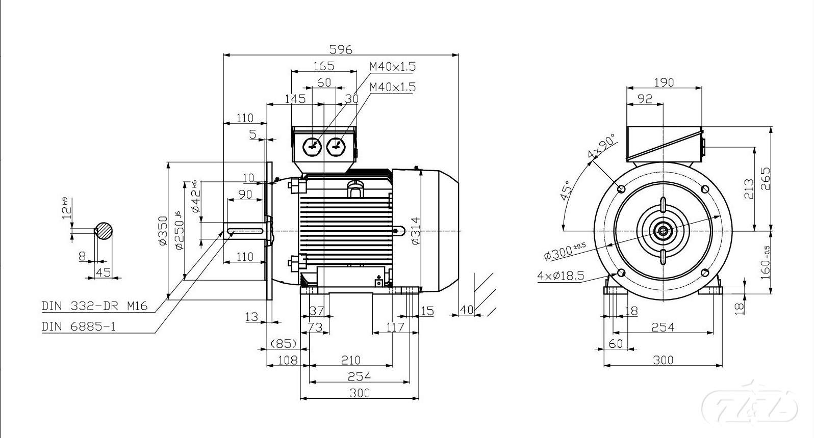 Elektromotor INNOMOTICS, 11kW, 1470ot., 1LE1603-1DB23-4JB4