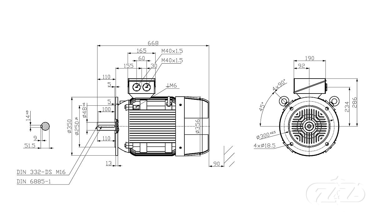 Elektromotor INNOMOTICS, 18,5kW, 1470ot., 1LE1603-1EB23-4FB4