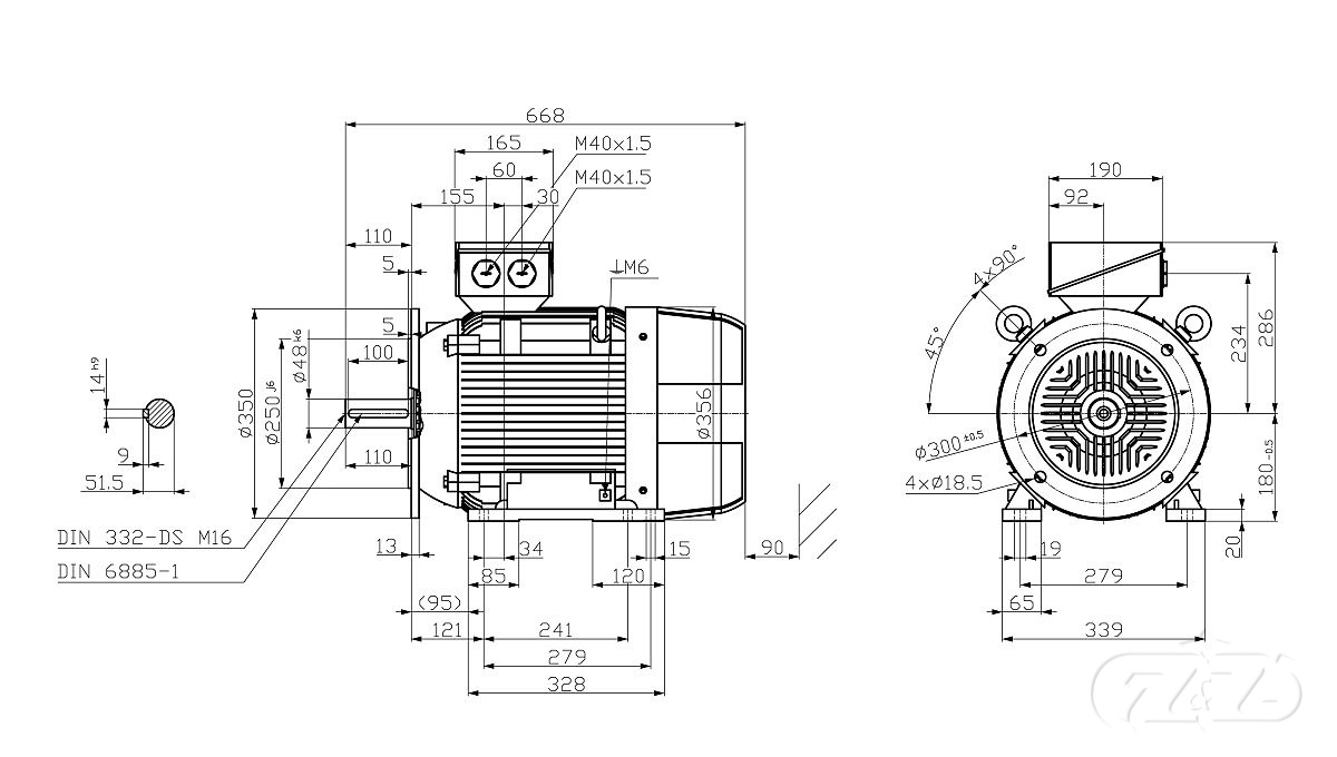 Elektromotor INNOMOTICS, 18,5kW, 1470ot., 1LE1603-1EB23-4JB4