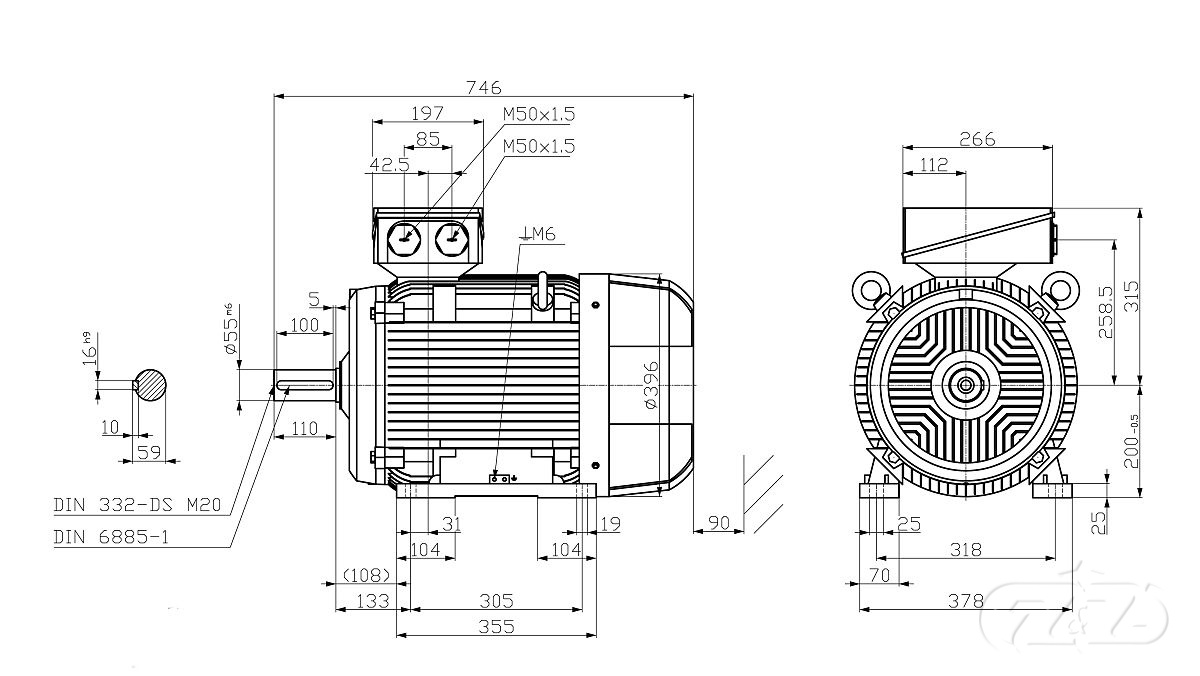 Elektromotor INNOMOTICS, 30kW, 1470ot., 1LE1603-2AB53-4AB4