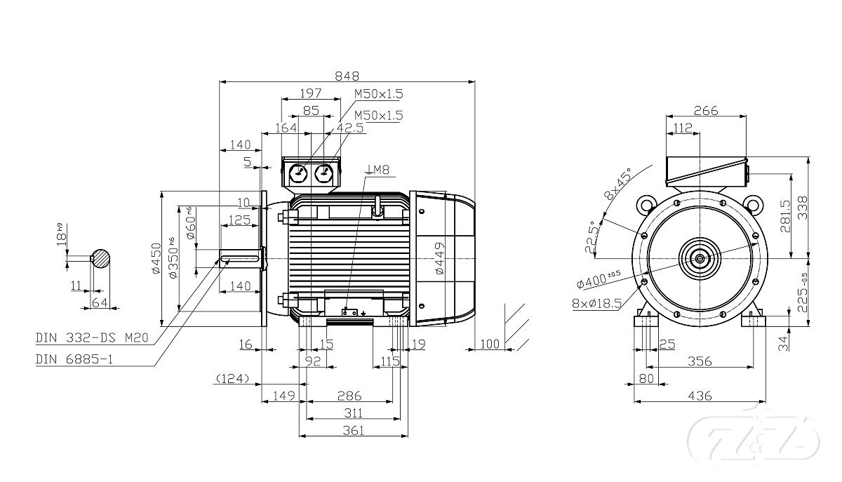 Elektromotor INNOMOTICS, 45kW, 1478ot., 1LE1603-2BB23-4JB4