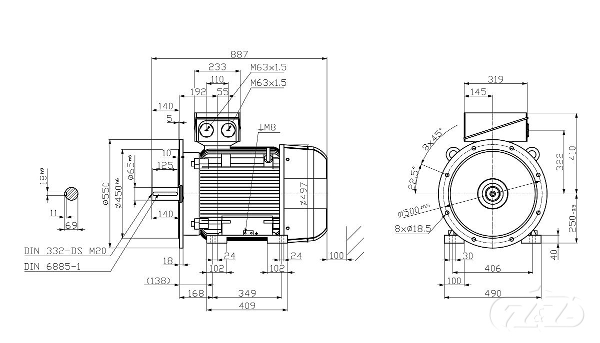 Elektromotor INNOMOTICS, 55kW, 1482ot., 1LE1603-2CB23-4JB4