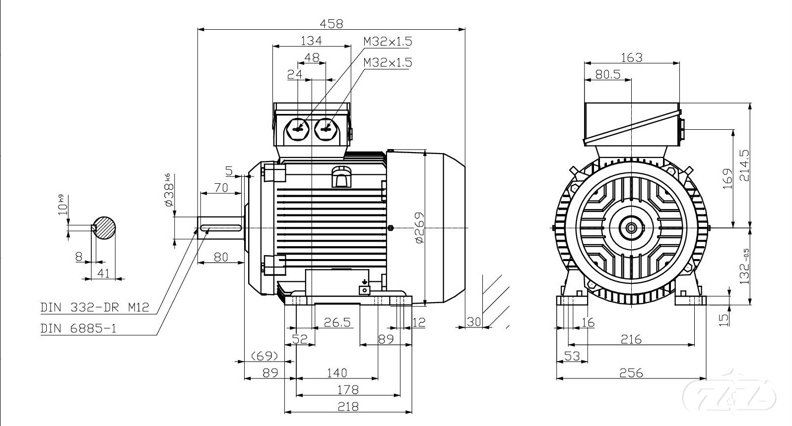 Elektromotor INNOMOTICS, 4kW, 975ot., 1LE1603-1CC23-4AB4