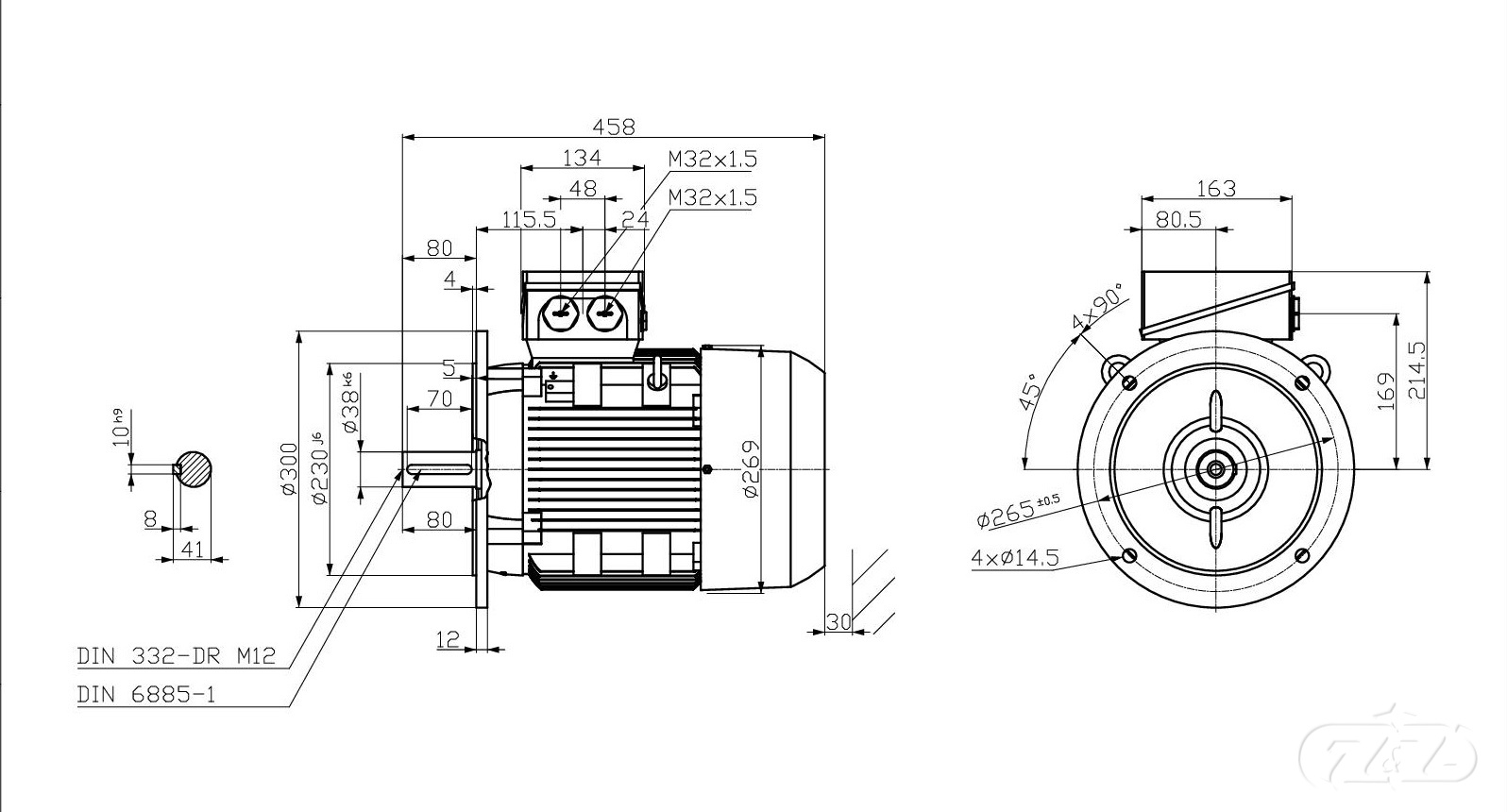 Elektromotor INNOMOTICS, 4kW, 975ot., 1LE1603-1CC23-4FB4
