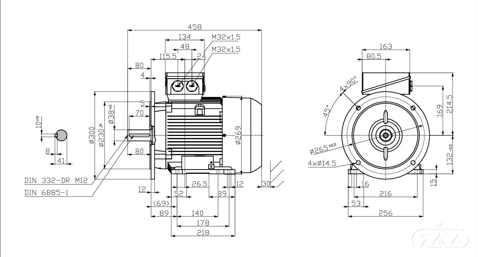Elektromotor INNOMOTICS, 4kW, 975ot., 1LE1603-1CC23-4JB4