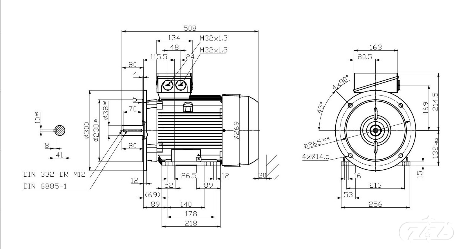 Elektromotor INNOMOTICS, 5,5kW, 975ot., 1LE1603-1CC33-4JB4