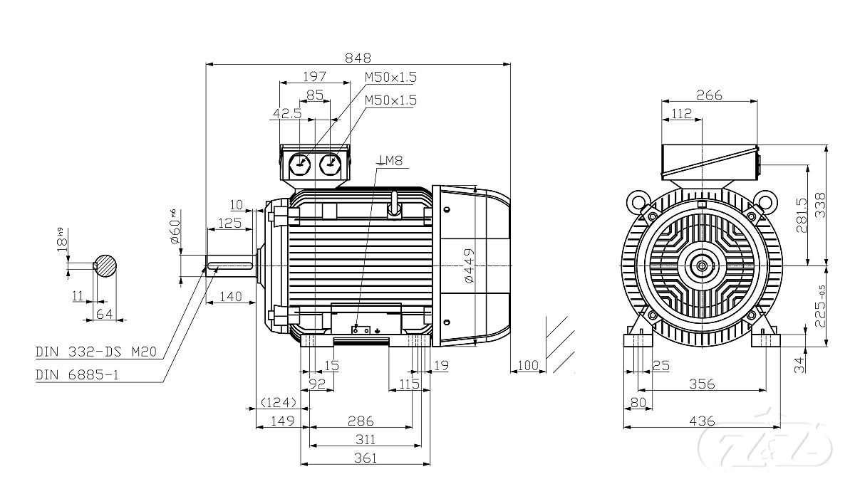 Elektromotor INNOMOTICS, 30kW, 982ot., 1LE1603-2BC23-4AB4