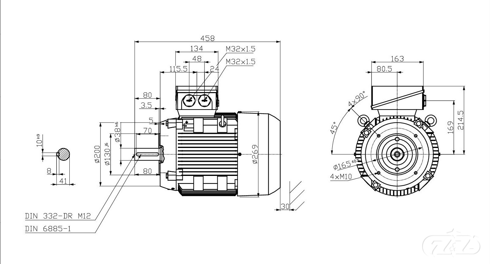 Elektromotor SIEMENS 2,2kW, 725ot., 1LE1603-1CD02-2KB4