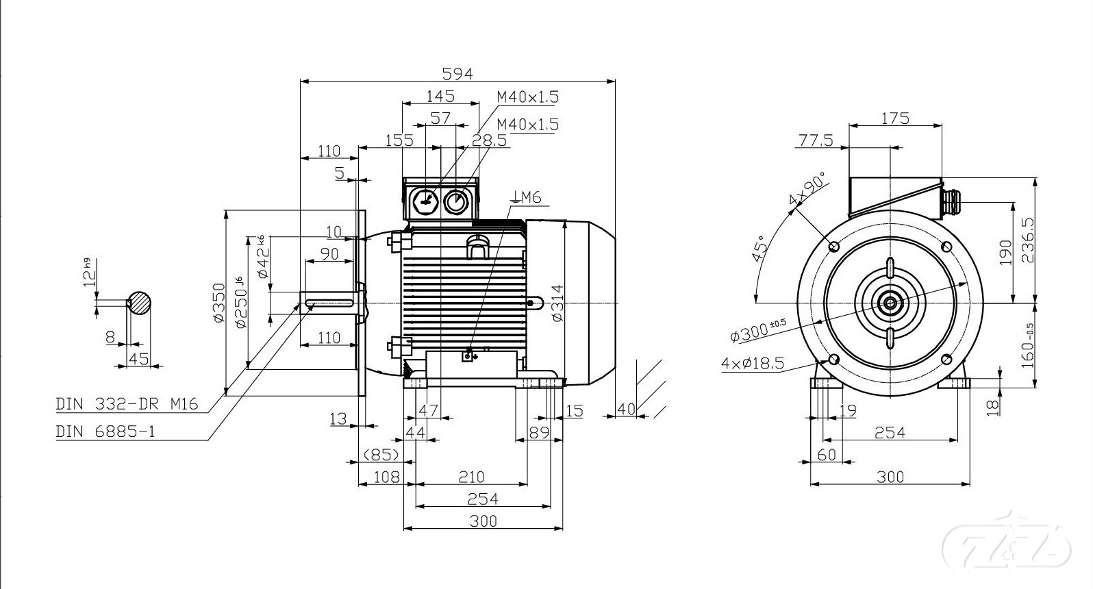 Elektromotor INNOMOTICS, 11kW, 2955ot., 1MB1033-1DA23-4JA4