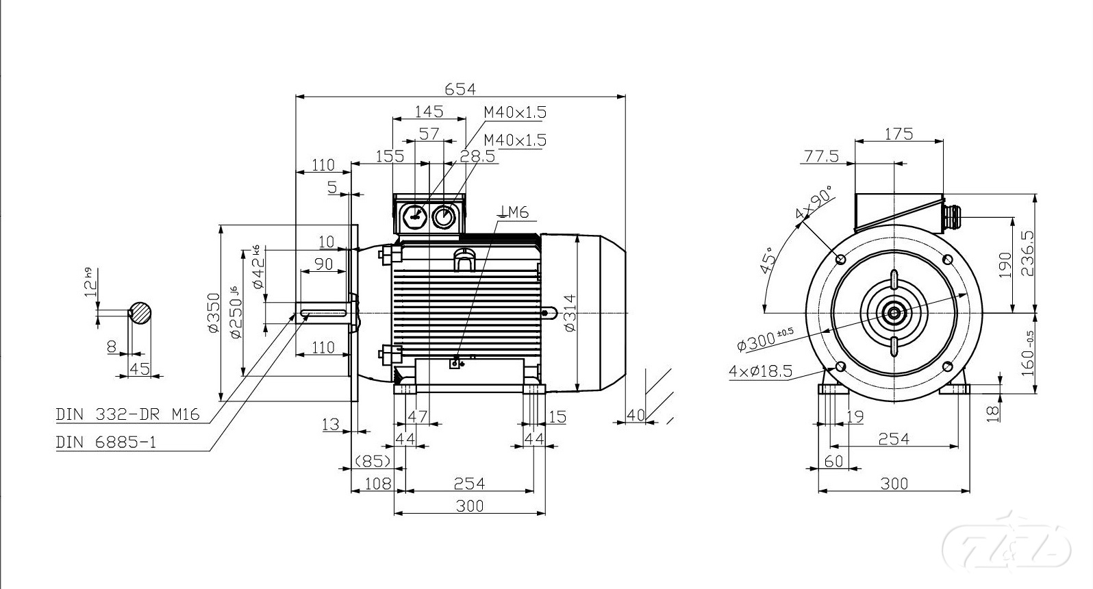 Elektromotor INNOMOTICS, 18,5kW, 2955ot., 1MB1033-1DA43-4JA4