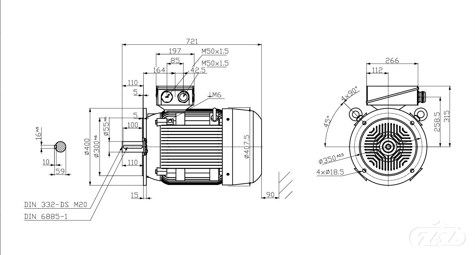 Elektromotor INNOMOTICS, 30kW, 2955ot., 1MB1533-2AA43-4FA4