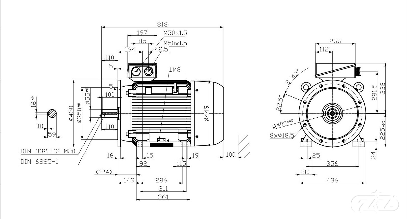 Elektromotor INNOMOTICS, 45kW, 2960ot., 1MB1533-2BA23-4JA4