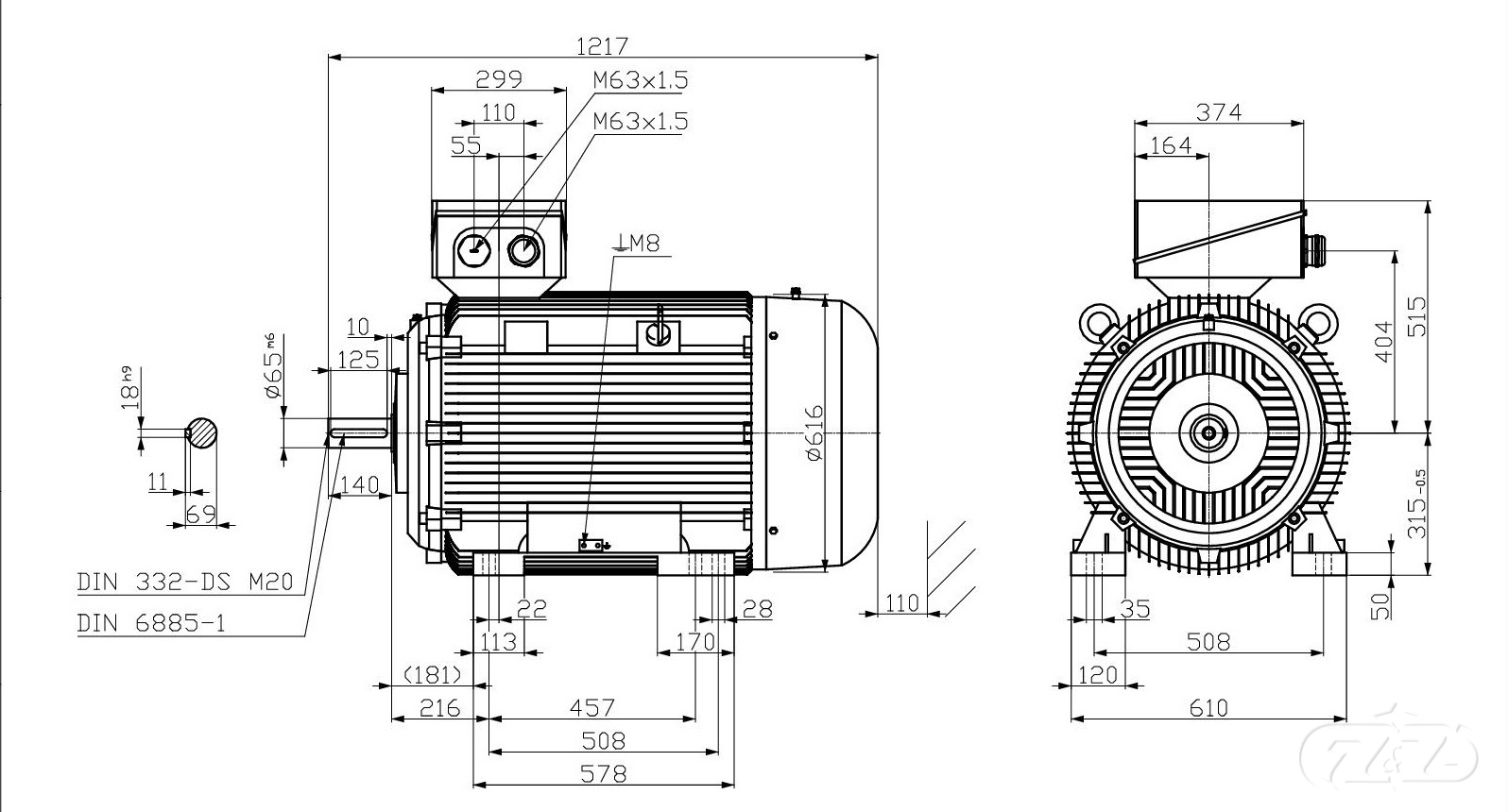 Elektromotor INNOMOTICS, 132kW, 2982ot., 1MB1533-3AA23-4AA4