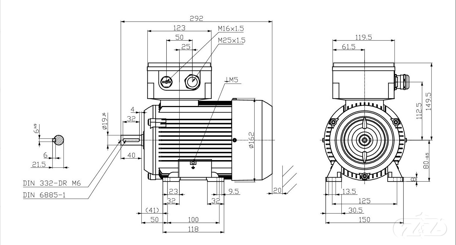 Elektromotor INNOMOTICS, 0,55kW, 1440ot., 1MB1033-0DB22-2AA4