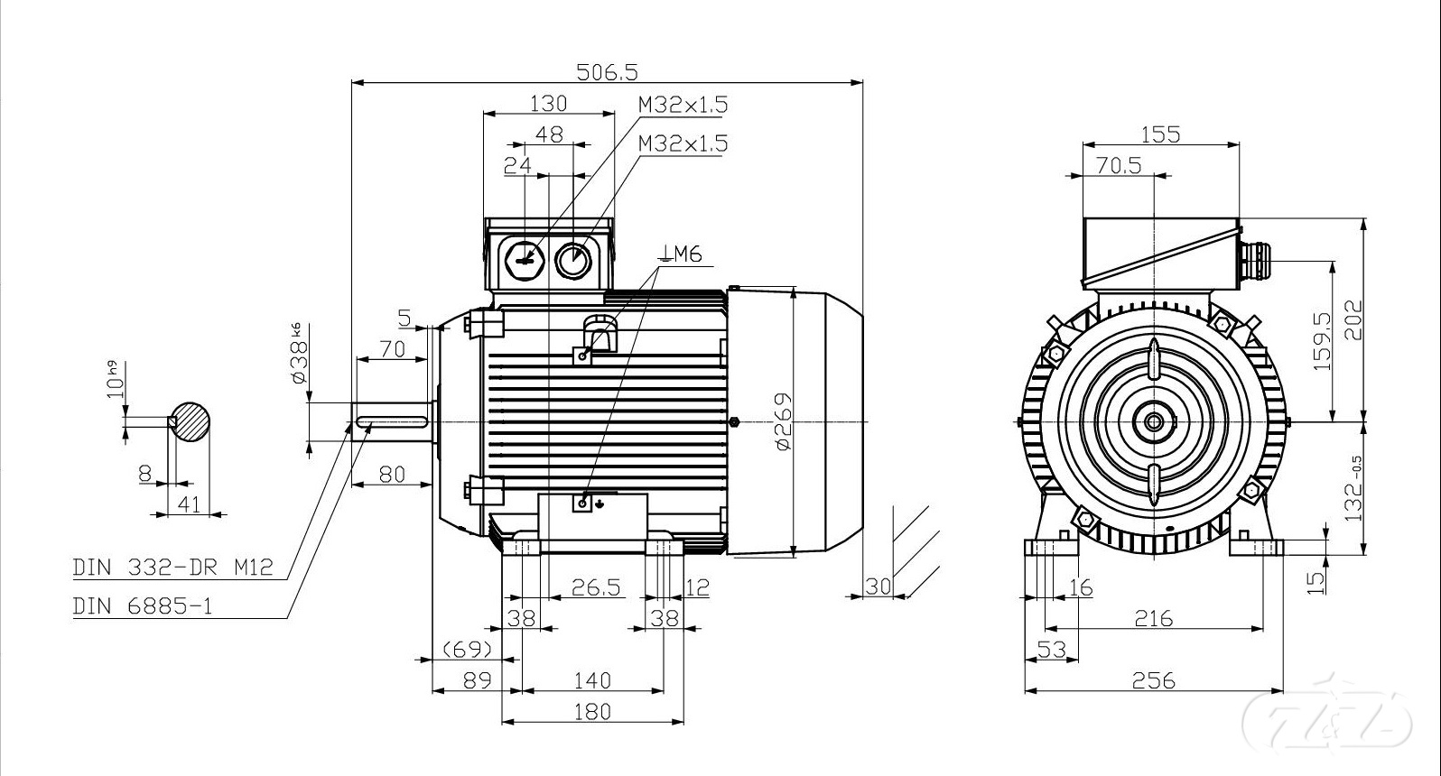 Elektromotor INNOMOTICS, 5,5kW, 1470ot., 1MB1033-1CB03-4AA4