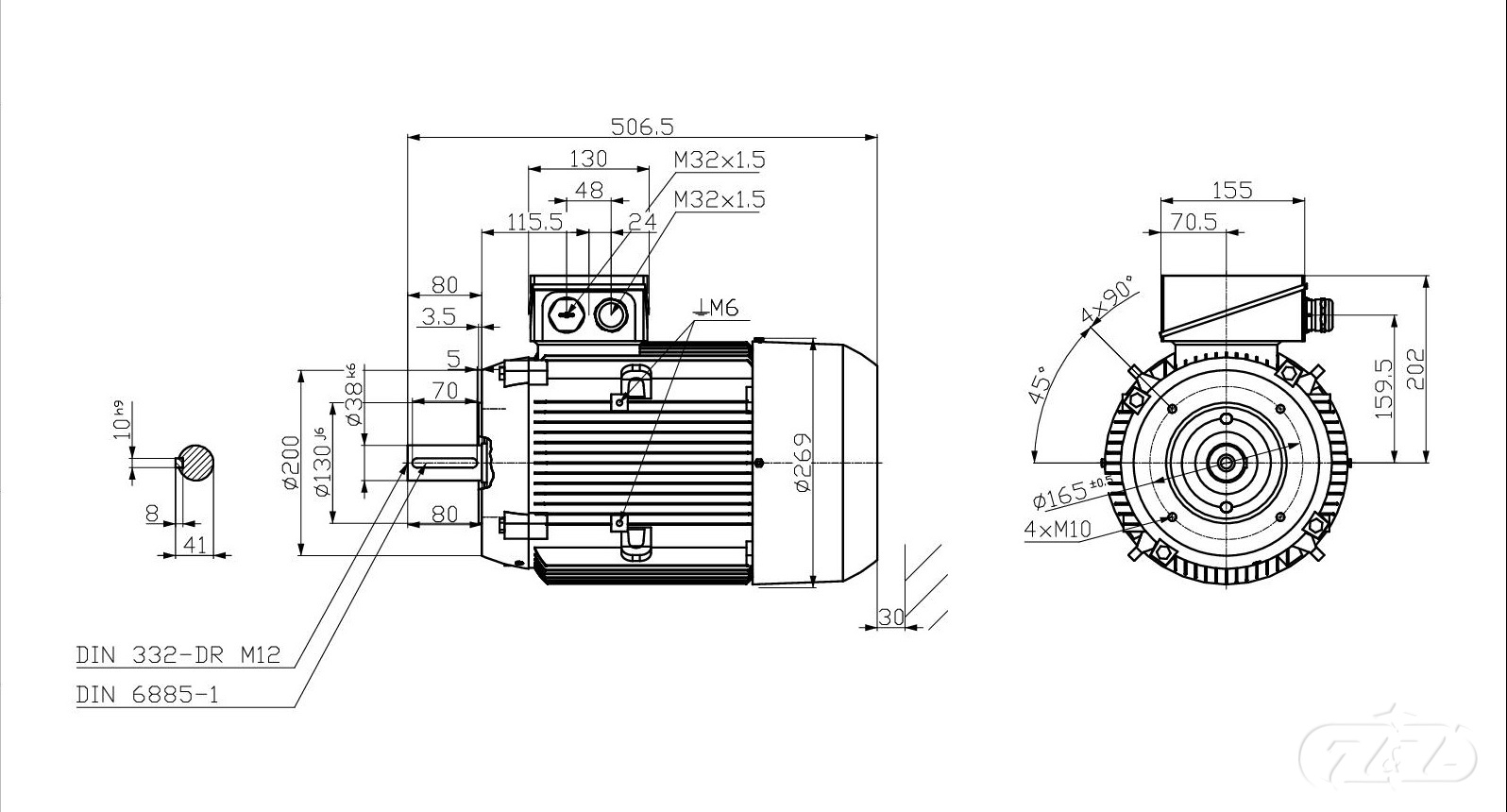 Elektromotor INNOMOTICS, 7,5kW, 1465ot., 1MB1033-1CB23-4KA4