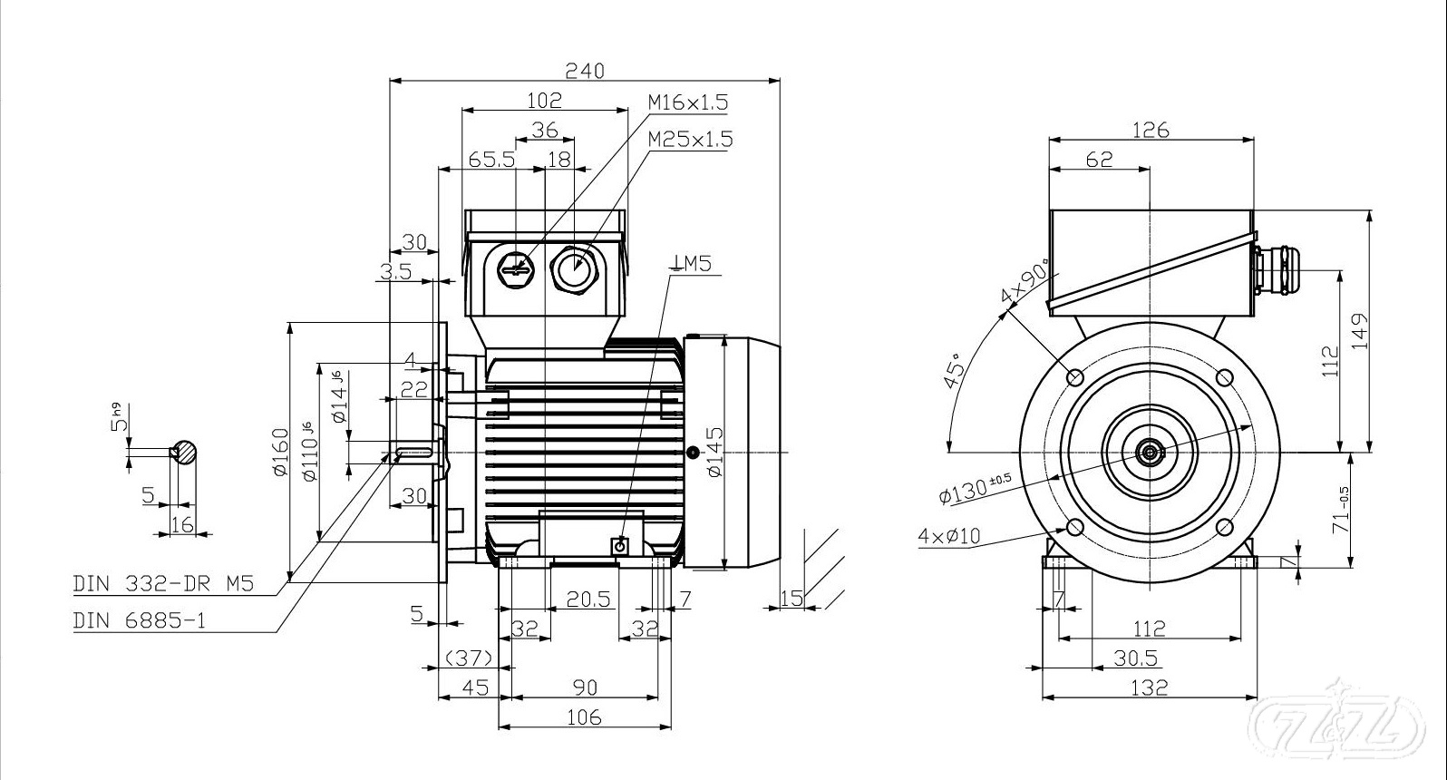 Elektromotor INNOMOTICS, 0,18kW, 885ot., 1MB1533-0CC22-2JA4