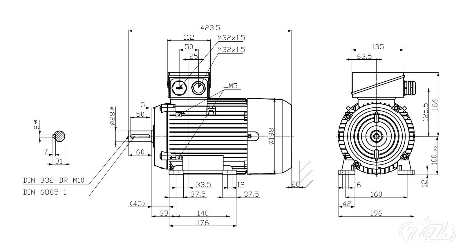 Elektromotor INNOMOTICS, 3kW, 2920ot., 1MB1013-1AA42-2AA4