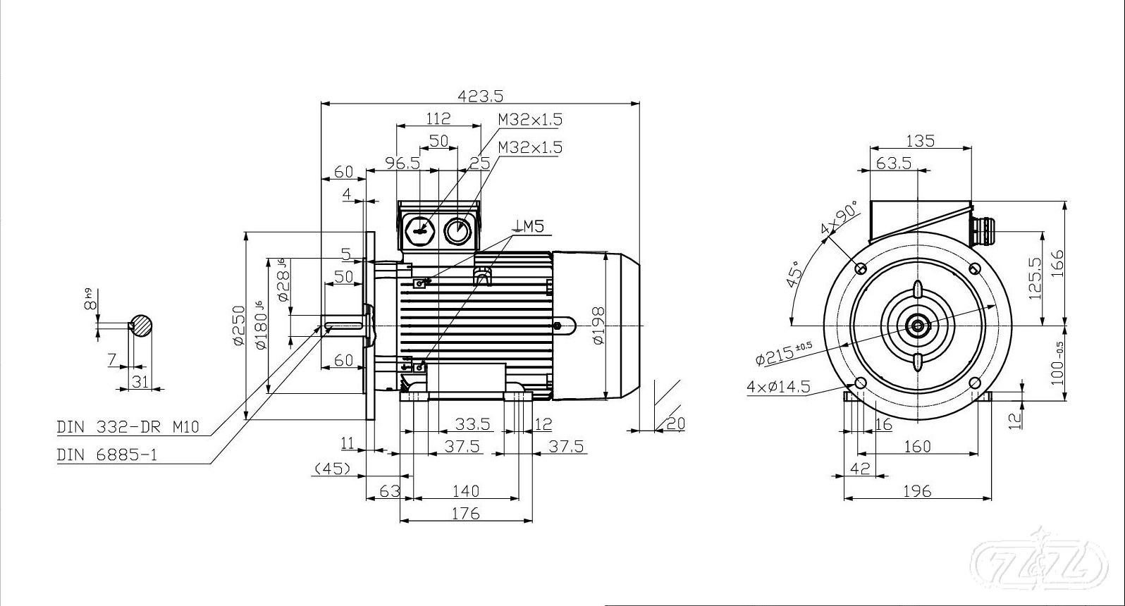 Elektromotor INNOMOTICS, 3kW, 2920ot., 1MB1013-1AA42-2JA4
