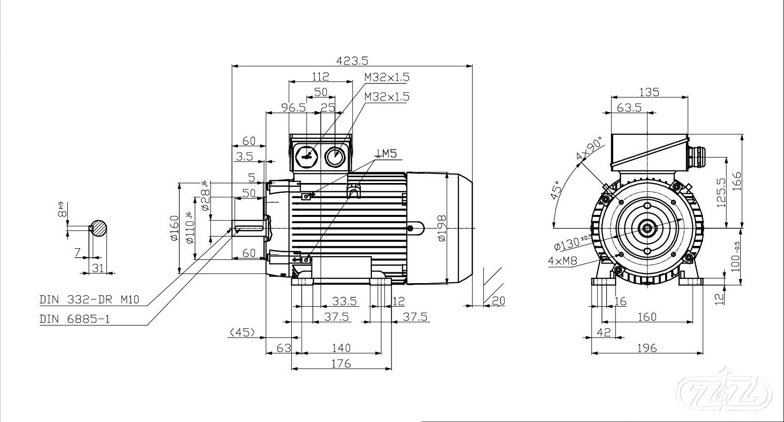 Elektromotor INNOMOTICS, 3kW, 2920ot., 1MB1013-1AA42-2NA4