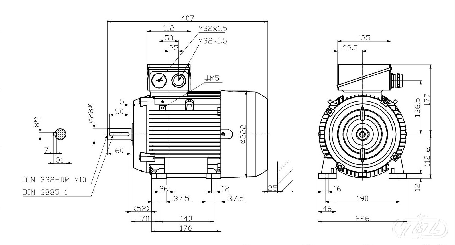 Elektromotor INNOMOTICS, 4kW, 2950ot., 1MB1013-1BA23-4AA4