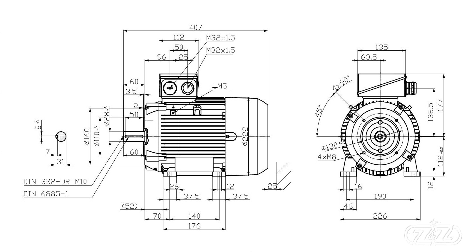 Elektromotor INNOMOTICS, 4kW, 2950ot., 1MB1013-1BA23-4NA4