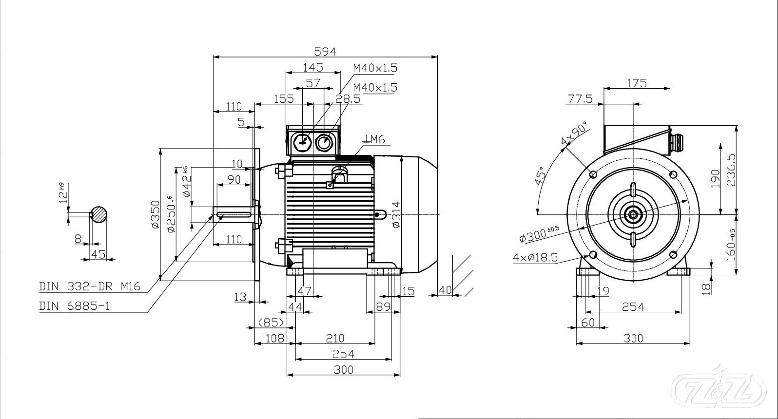 Elektromotor INNOMOTICS, 15kW, 2960ot., 1MB1013-1DA33-4JA4