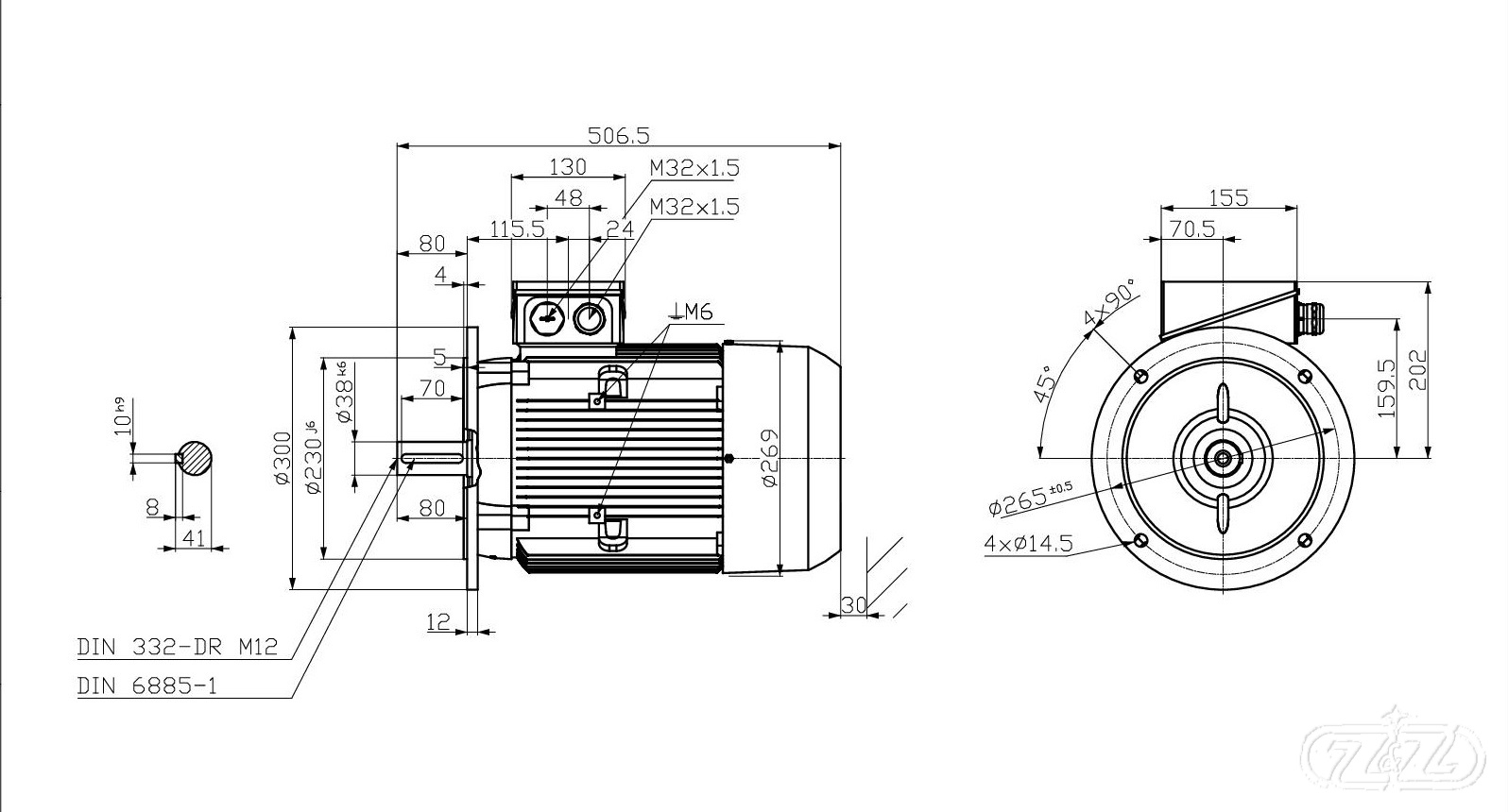 Elektromotor INNOMOTICS, 7,5kW, 1465ot., 1MB1013-1CB23-4FA4
