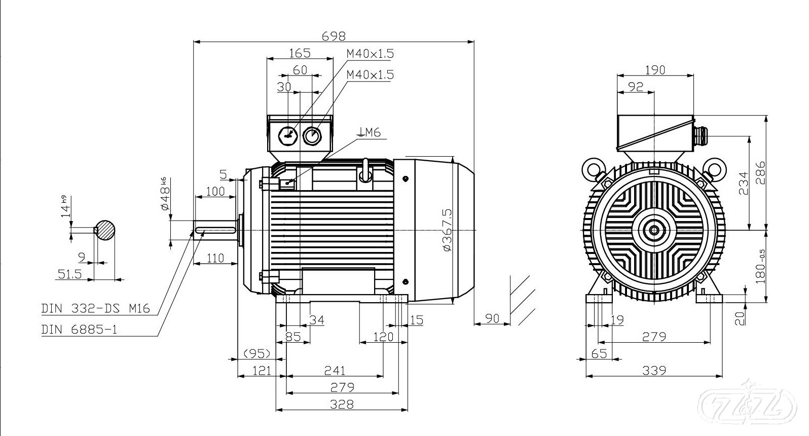 Elektromotor INNOMOTICS, 22kW, 1470ot., 1MB1513-1EB43-4AA4
