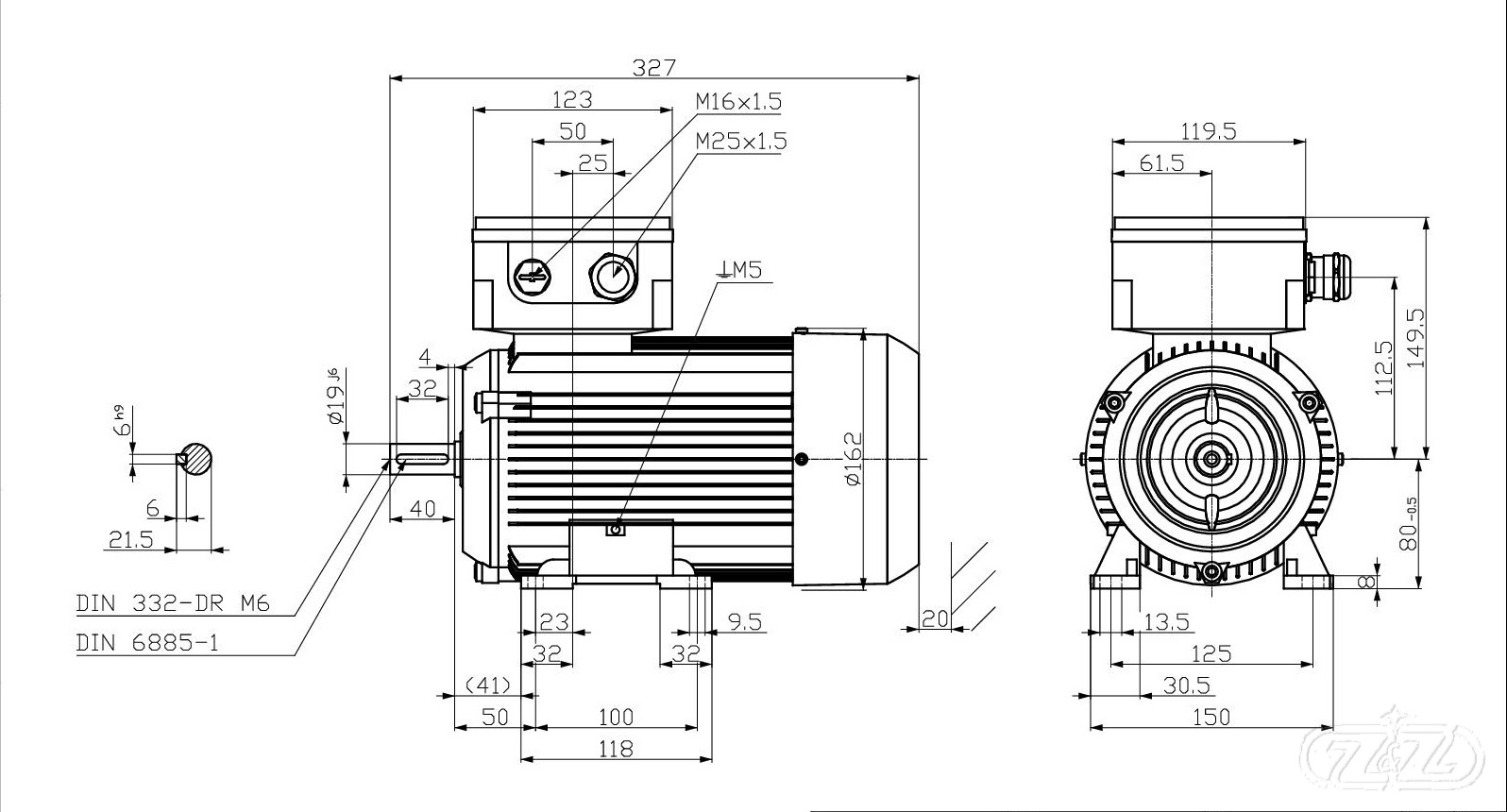 Elektromotor INNOMOTICS, 0,55kW, 935ot., 1MB1013-0DC32-2AA4