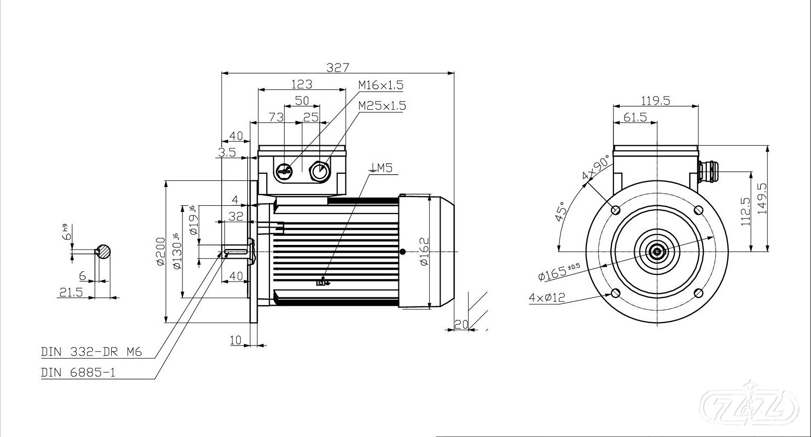 Elektromotor INNOMOTICS, 0,55kW, 935ot., 1MB1013-0DC32-2FA4