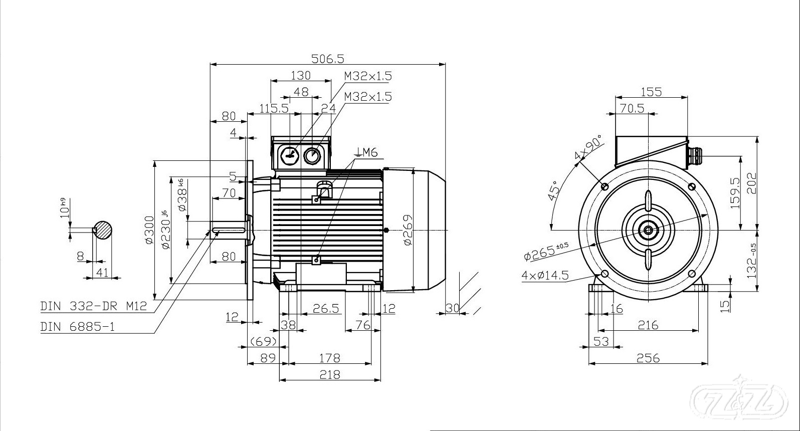 Elektromotor INNOMOTICS, 5,5kW, 975ot., 1MB1013-1CC33-4JA4