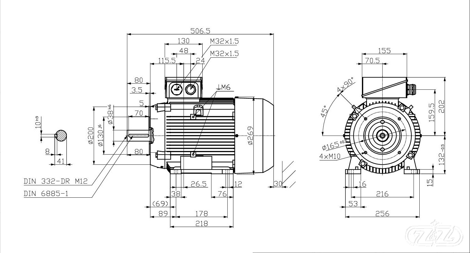 Elektromotor INNOMOTICS, 5,5kW, 975ot., 1MB1013-1CC33-4NA4