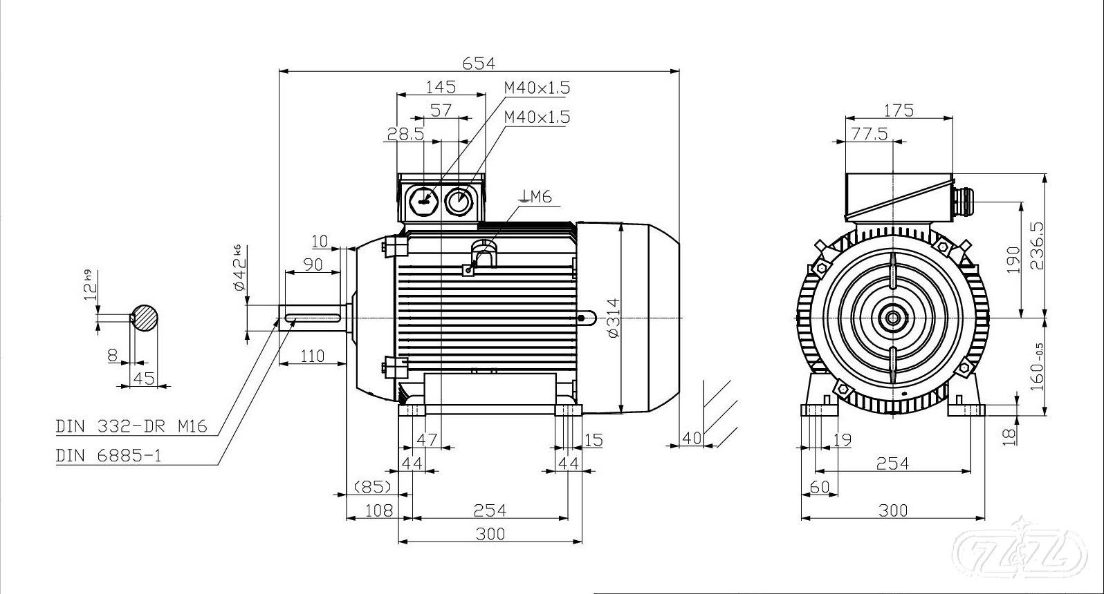 Elektromotor INNOMOTICS, 11kW, 980ot., 1MB1013-1DC43-4AA4