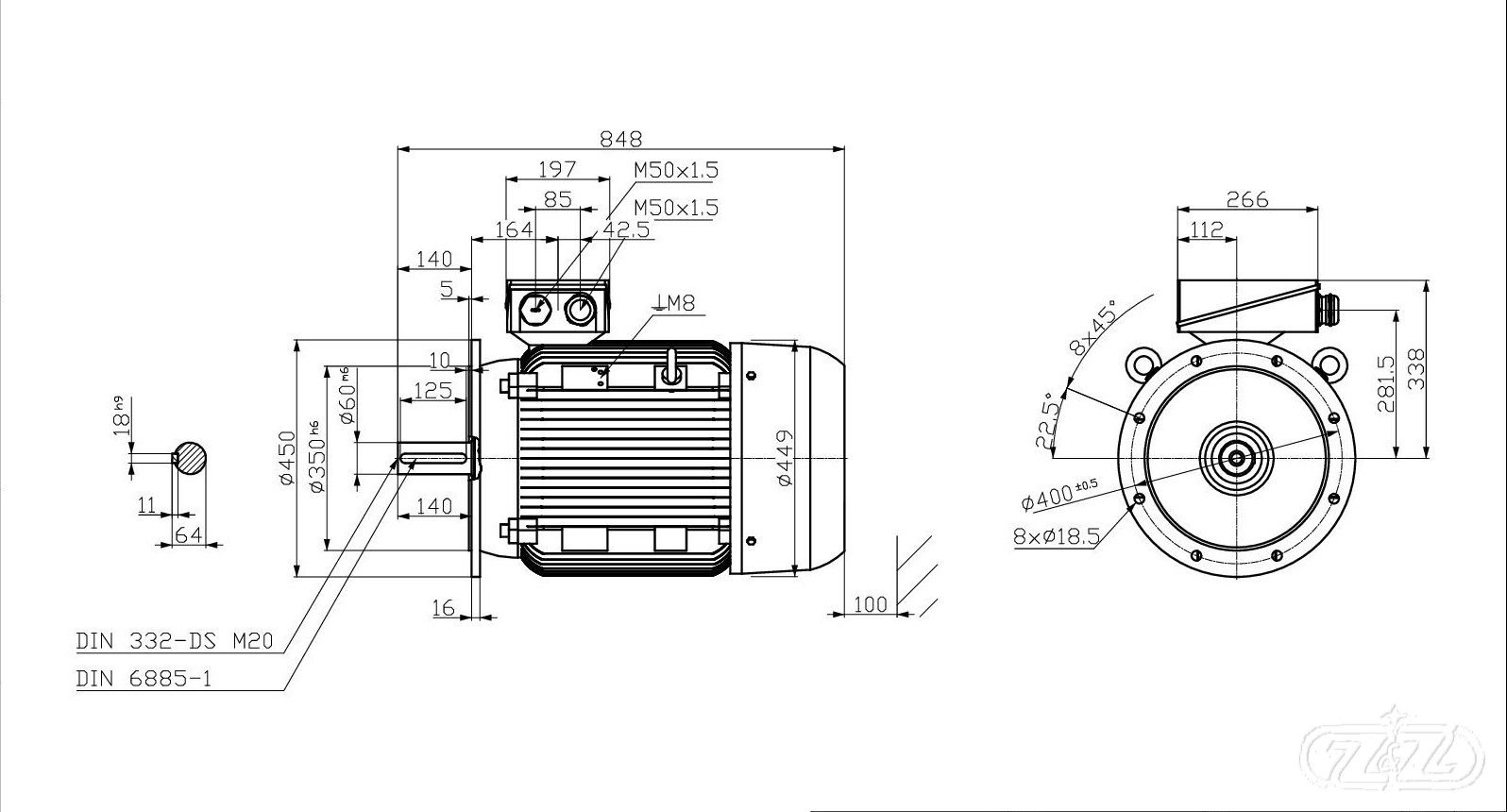 Elektromotor INNOMOTICS, 30kW, 982ot., 1MB1513-2BC23-4FA4