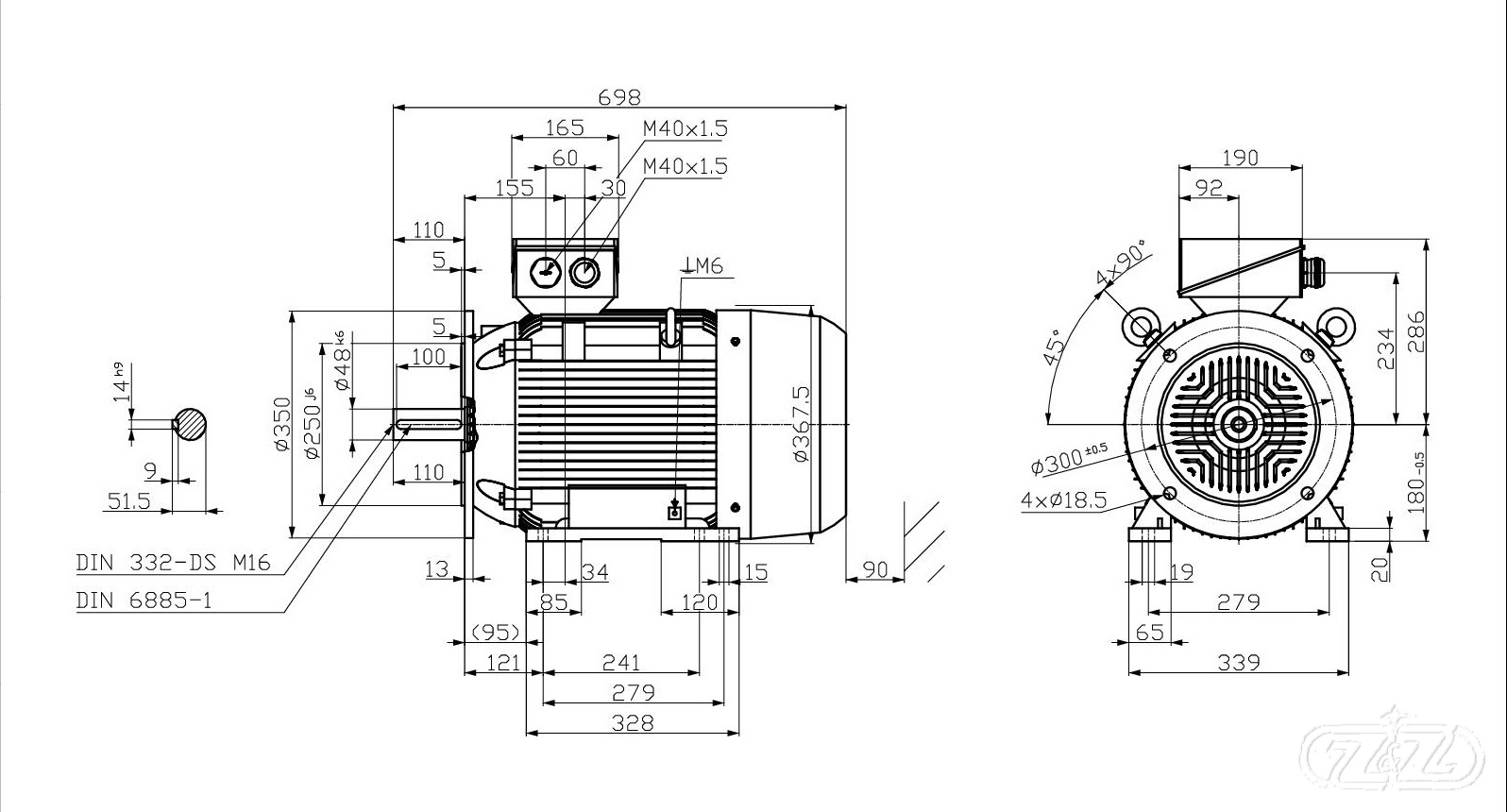 Elektromotor INNOMOTICS, 22kW, 1MB1523-1EA23-4JA4