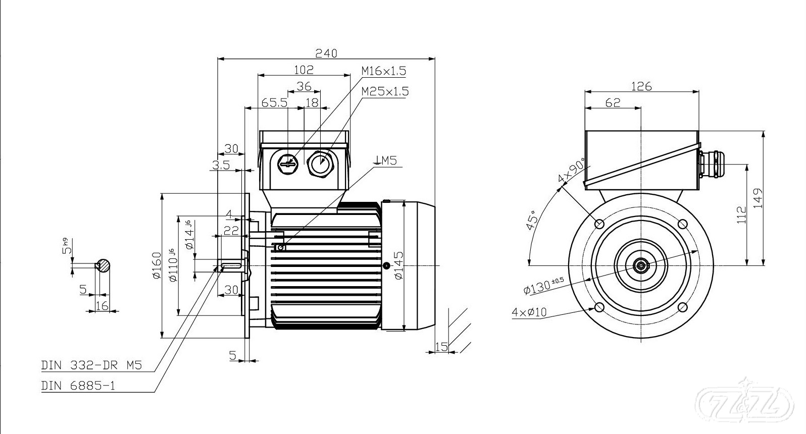 Elektromotor INNOMOTICS, 0,25kW, 1395ot., 1MB1523-0CB22-2FA4
