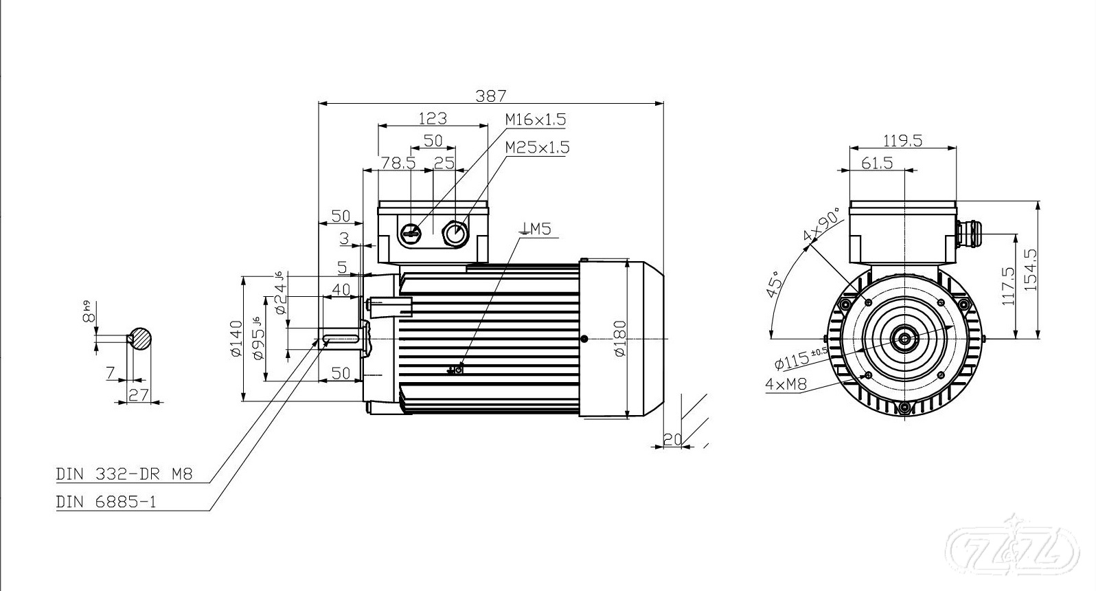 Elektromotor INNOMOTICS, 1,5kW, 1445ot., 1MB1023-0EB42-2KA4
