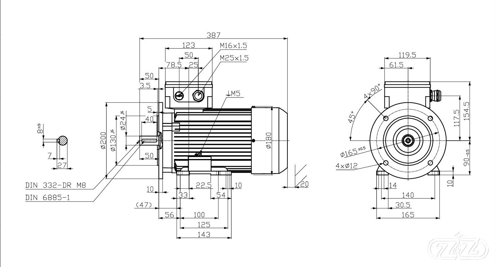 Elektromotor INNOMOTICS, 1,5kW, 1445ot., 1MB1023-0EB42-2JA4